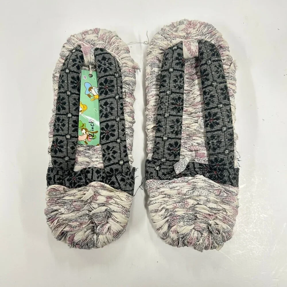 Samurai Fabric Slippers 12”‎ Handmade Look Boho Lounge House Shoes